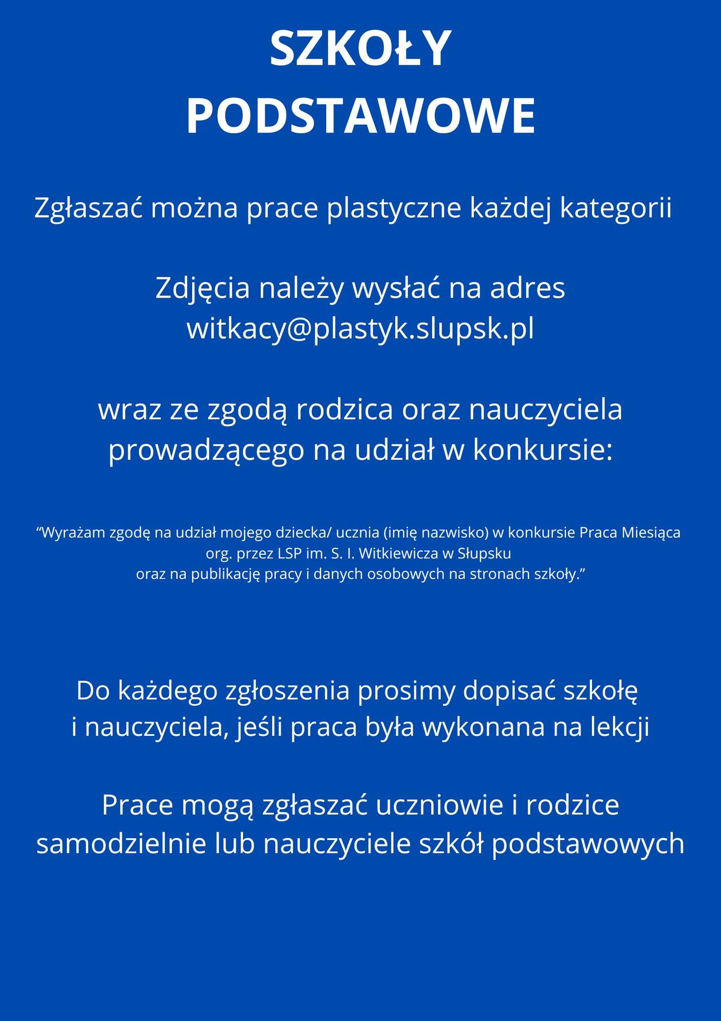 Czekamy na prace plastyczne